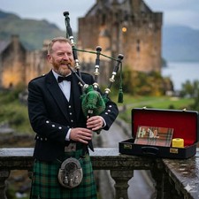 Great Pofessional Bagpipe Set  Full Size Scottish Bagpipes with Hard Case