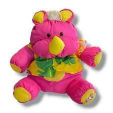 Fisher Price Wild Puffalump Pink Rhino Plush Stuffed Animal Vtg1987 Hawaiian