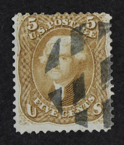 CKStamps: US Stamps Collection Scott#67 5c Jefferson Used CV$850