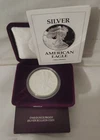 1993-P Proof American Silver Eagle 1oz Silver Coin w/ Box & COA