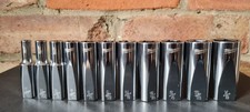 Set of 11 Milwaukee 3/8" drive deep 6-point SAE / A/F sockets - 1/4" to 7/8"