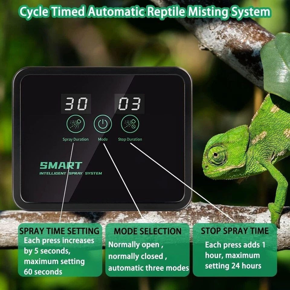 Reptile Humidifiers Smart Misting System Automatic Timer 360°Adjustable Nozzles▲ - Image 3 of 4