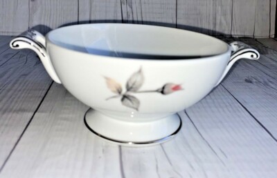 Vintage SC Venna Candy Dish Japan Pink Rose Bud  Pattern 