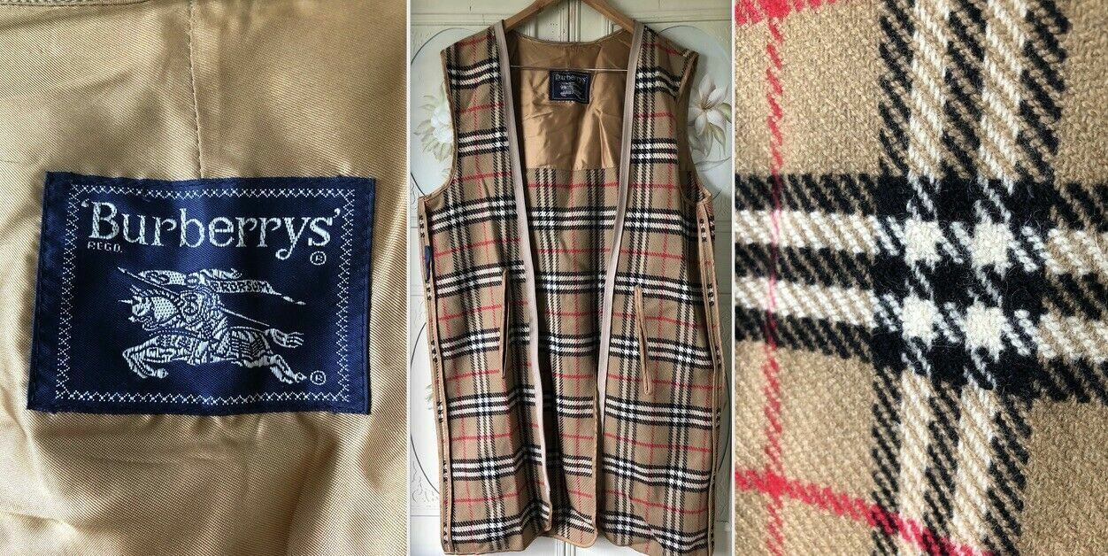 BURBERRYS NOVA CHECK WOOL ZIPOUT REPLACEMENT TRENCH COAT LINING CAMEL TAN  NICE