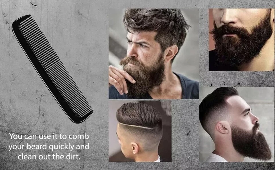 6/12 Pocket Hair Comb 5" Beard & Mustache Combs for Men's Hair Beard Barber - Image 4 of 4