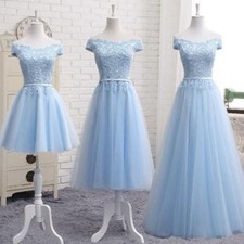 Lace Women's Evening Prom Party Dress Ball Wedding Formal Fashion Lace Up Retro