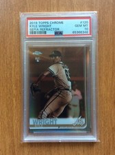 2019 Topps Chrome Kyle Wright Sepia Ref RC PSA 10