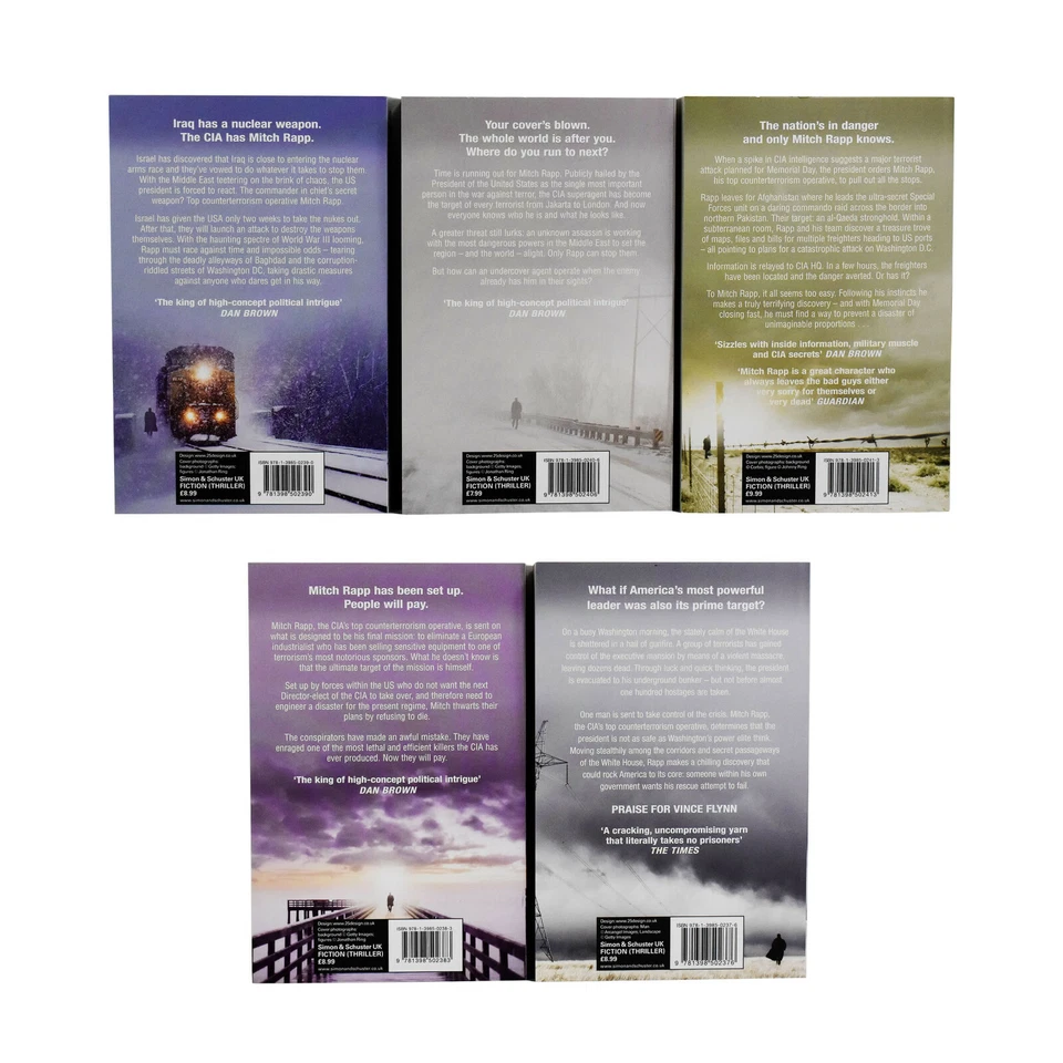 Mitch Rapp Series 5 Books Collection Set By Vince Flynn - Adult - Paperback Foto 3 de 4