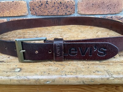 LEVI S Mens Leather Belt ( Unisex) *** Sz: M