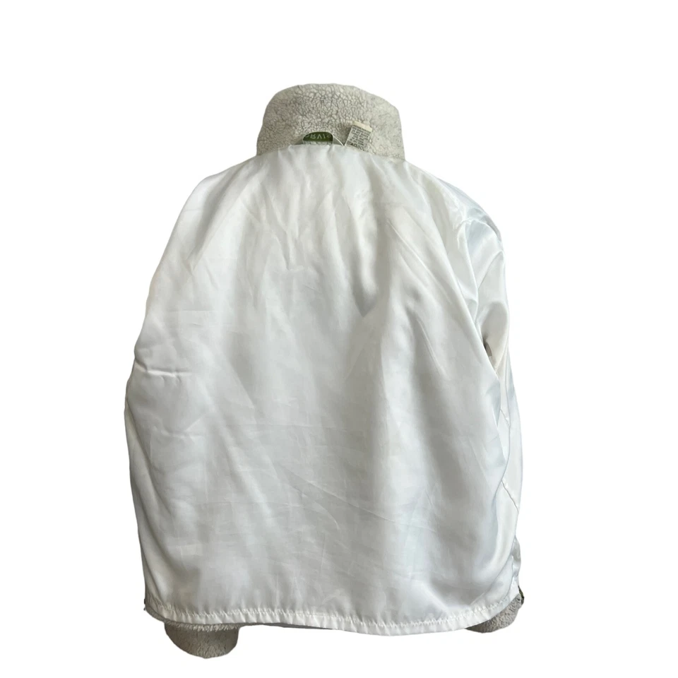 Orvis Oso de Peluche Sherpa Tapiz Borde Crema Chaqueta Chaqueta Mujer L Grande Foto 4 de 4