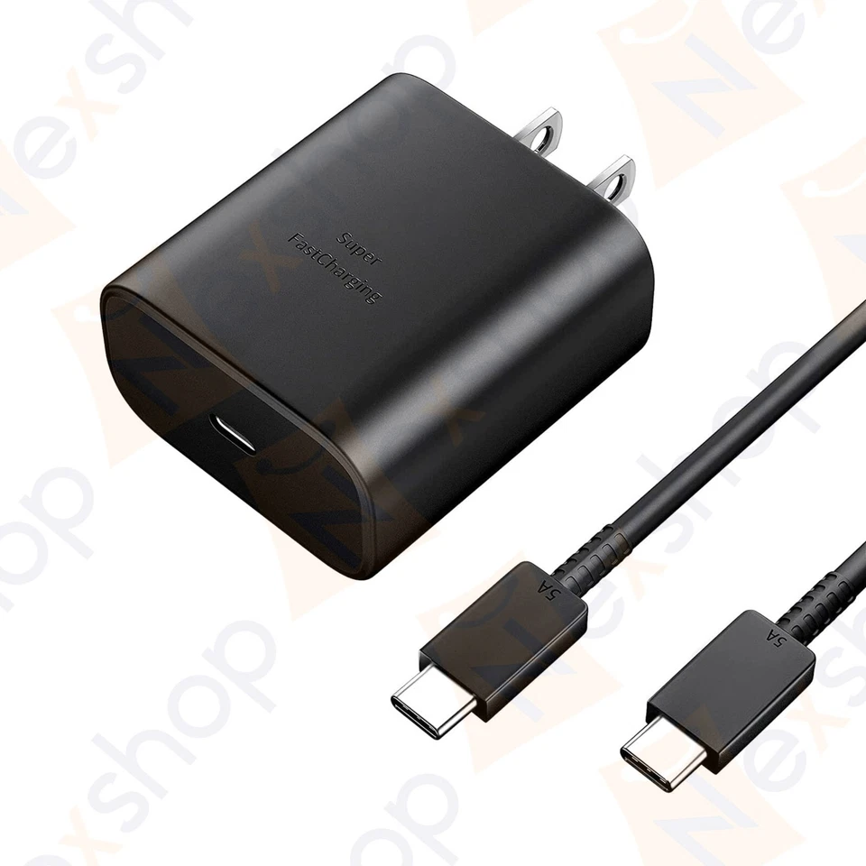 Adaptador y cable de alimentación súper rápido original Samsung Galaxy S25 S24 +/Ultra 45W Foto 2 de 4