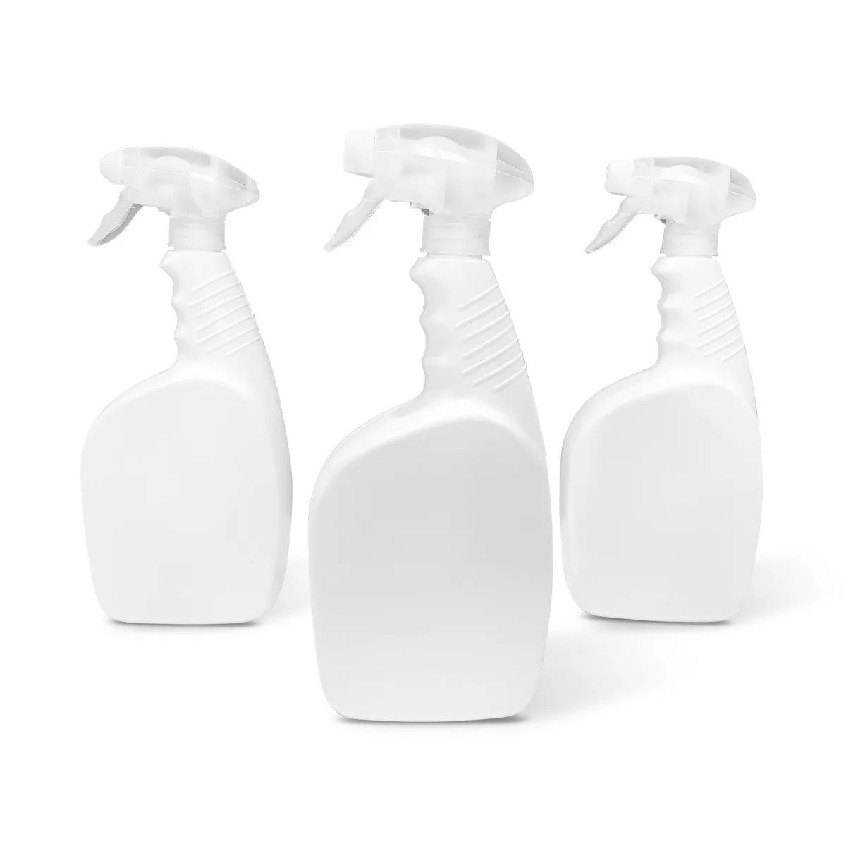 32 oz Plastic Spray Bottle 3 Pack White HDPE Chemical Resistant Bleach  Cleaner