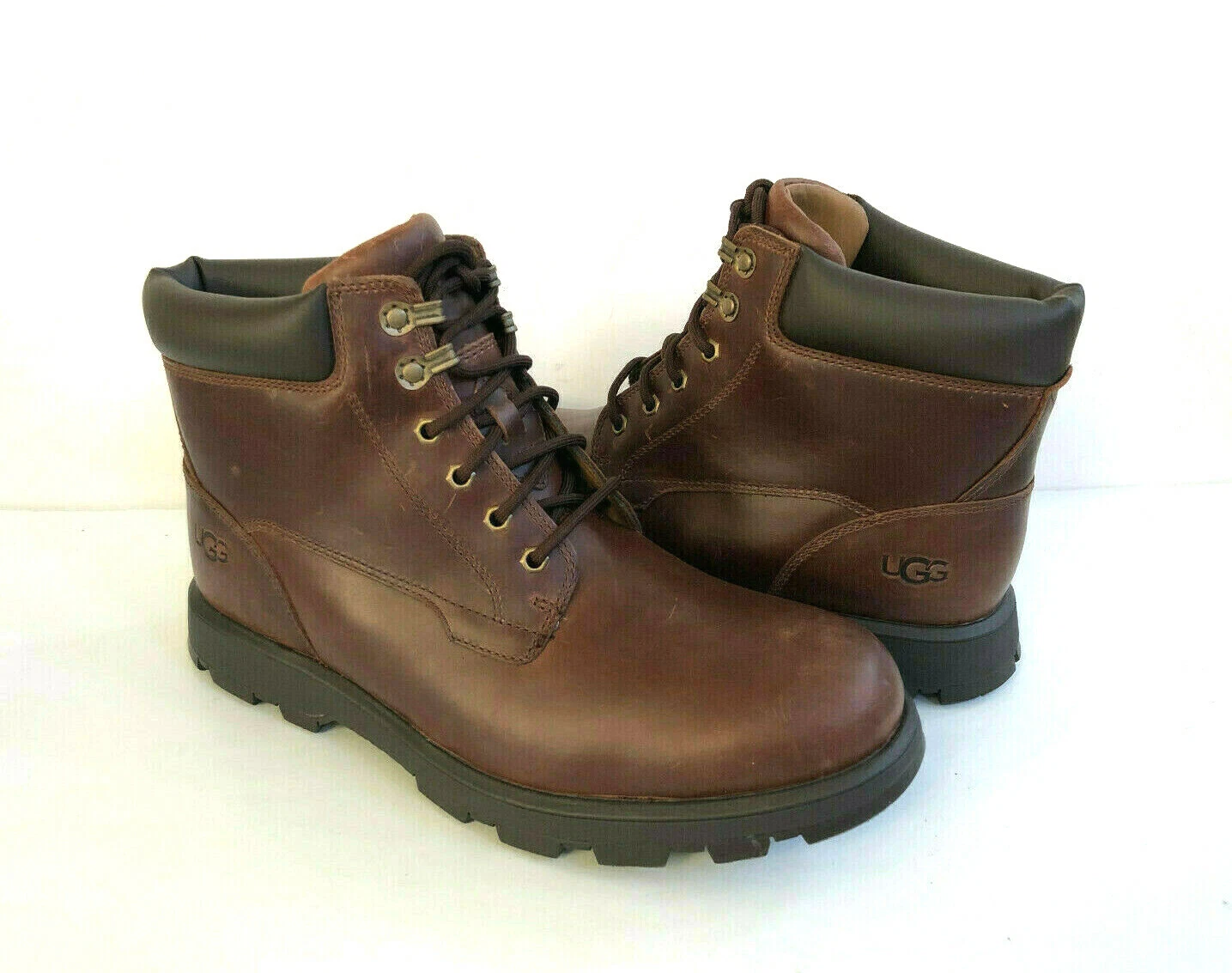 UGG MEN SETON CHESTNUT SHEARLING WATERPROOF LEATHER Boot US 14 / EU 48.5 / UK 13
