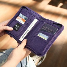 Bolsa de viaje de EE. UU. Cartera Organizador de documentos Billetes de pasaporte con cremallera Portatarjetas de identificación