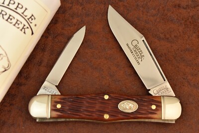 GREAT EASTERN CUTLERY CRIPPLE CREEK CHESTNUT BONE ENGINEER WHITTER KNIFE (20091)