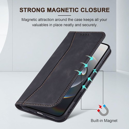 Funda protectora de pantalla con soporte de cuero para iPhone 16 Pro Max/Plus/16e - Imagen 26 de 42