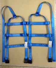  DEMCO Car Basket Straps Tow Dolly Wheel Net Set Flat Hooks BLUE USA MADE