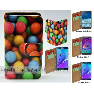 For Samsung Galaxy Note Series Colourful Bubblegum Print Wallet Phone Case Cover