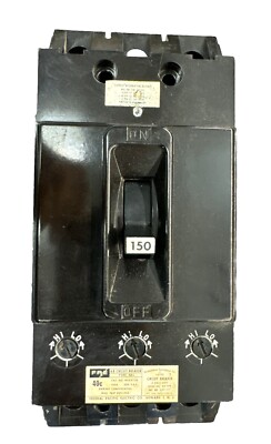 FPE Federal Pacific Electric 150 Amp 3 Pole Phase NFJ 631150 Circuit ...