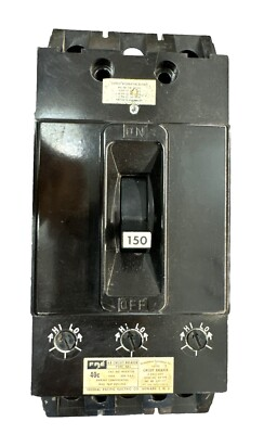 #ad FPE Federal Pacific Electric 150 Amp 3 Pole Phase NFJ 631150 Circuit Breaker 150 $255.99
