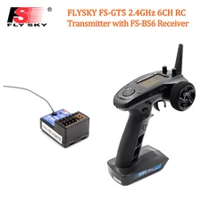 FlySky FS-GT5 2.4G 6CH Transmitter Controller with FS-BS6 Receiver f/RC Car Boat