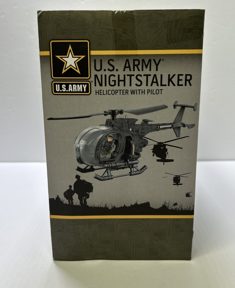 Army Nightstalker Helicopter with Pilot with Lights Sounds