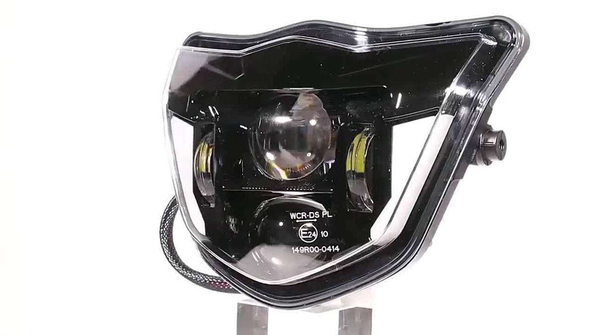 LED Headlight w/Red Fairing Dirt Bike For Honda CRF250F CRF450R, X