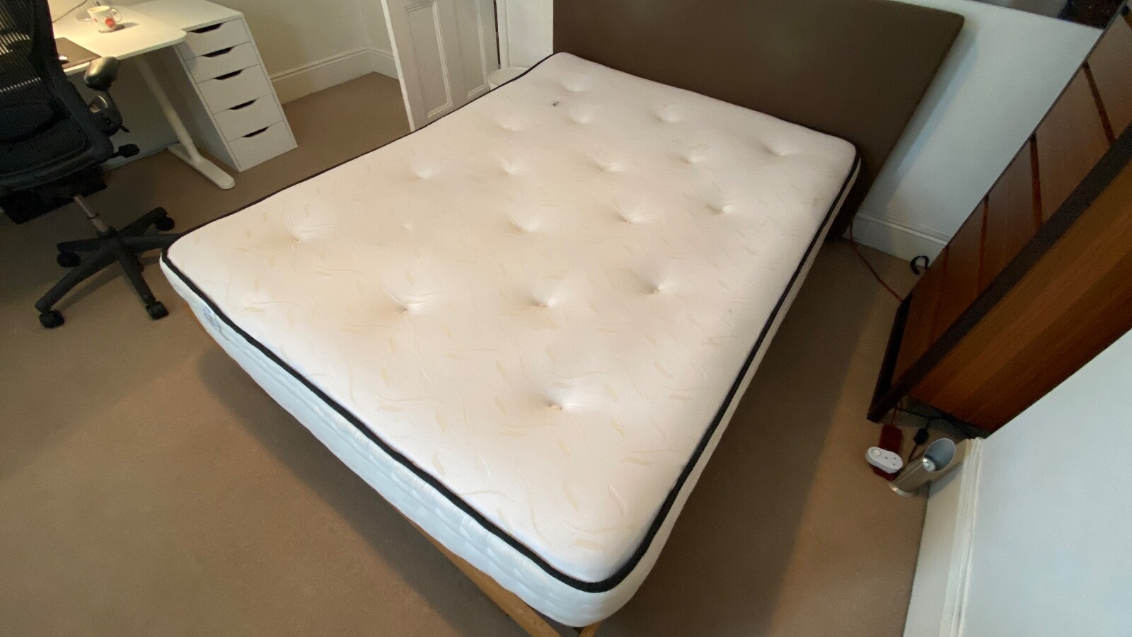 Heals King Size Bed + Mattress, Oak, Decent Condition eBay