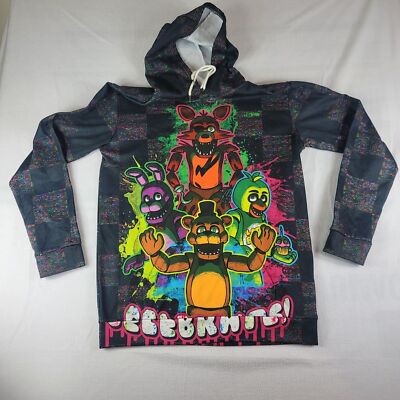 Five Nights Freddy Celebrate Graphic Hoodie, Size 2XL. 