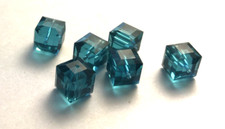 Swarovski Crystal Cubes 6mm 288 pcs Indicolite 5601