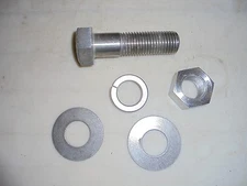 304 SS BOLT 1" X 4 1/2"    2- 2 3/4 FENDER WASHERS    1 LOCK WASHER AND NUT