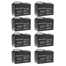 8x 12V 110Ah Sealed Lead Acid AGM Battery Group 30H Replaces UB121000