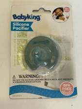 Babyking Silicone Pacifier Blue 0+ Months BPA Free BK38321 *NEW SEALED*