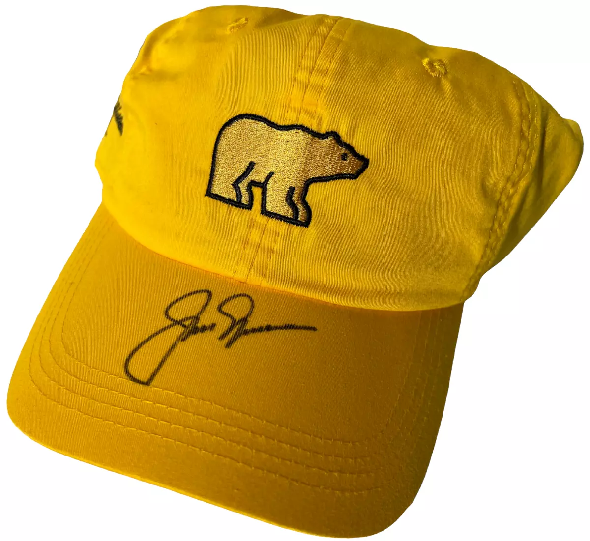 JACK NICKLAUS SIGNED GOLDEN BEAR GOLF HAT MEMORIAL MASTERS BRITISH