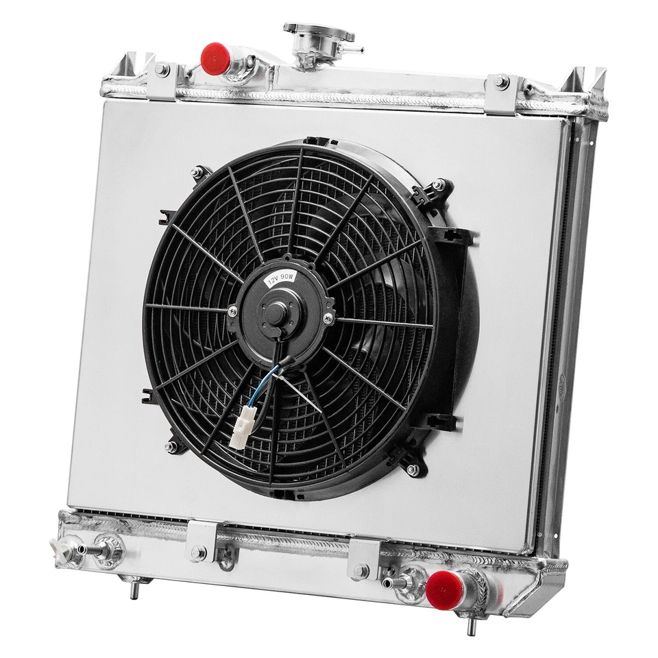 3 Row Aluminum Radiator&Shroud Fan For 1987-1999,96 Dodge Dakota 2.2L 2.5L 3.9L - Image 2 of 4
