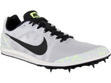 Nike Zoom Men Racing Distance Cleats Spikes White Black Shoes Size 11.5 used