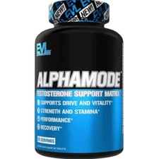 EVL AlphaMode 60ct | Testosterone Drive Vitality Stamina + Strength Boost Pills