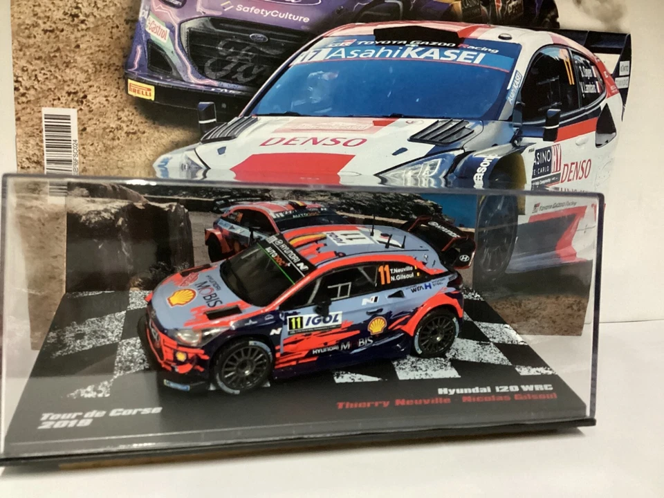 IXO HYUNDAI i20 COUPE WRC  Tour de corse 2017 in Metallo 1/43 + Booklet - Immagine 2 di 4