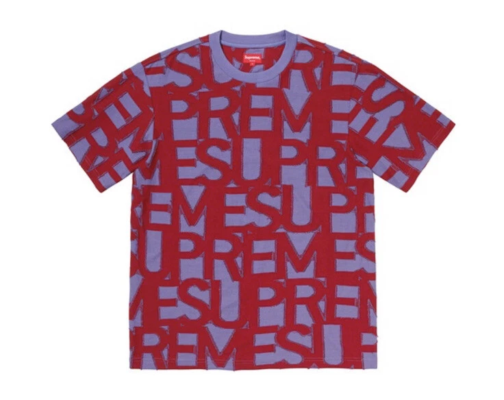 Supreme SS20 Spellout S/S haut poussiéreux violet taille petite boîte logo Bogo 