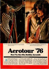 1976 VINTAGE 5PG PRINT ARTICLE ON MEET THE MEN WHO MOBILIZE AEROSMITH '76 TOUR