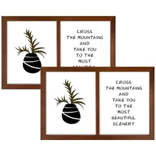 8x10 Double Picture Frame, Displays Two 8x10 Photos - Solid Wood - Real Glass