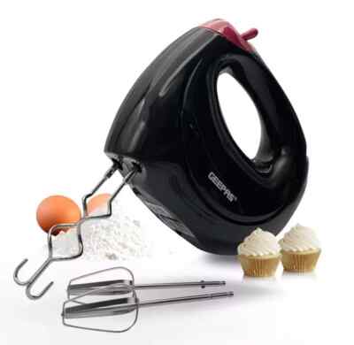 Geepas 150W Elektrischer Handmixer Elektrischer Schneebesen 7 Geschwindigkeiten Turbo & Auswurftaste