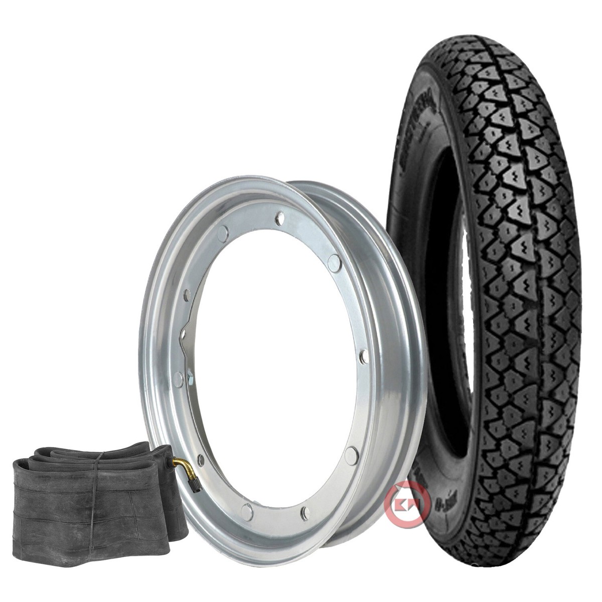 Kit Gomma Pneumatico Copertone Kenda K333 3.00.10 + Camera D'Aria Vespa 50 - Foto 4