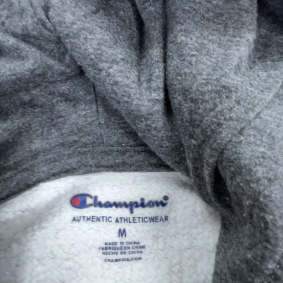 Champion Sudadera con Capucha Niños Gris Medio Sudadera Suéter Deletrear Logo Jóvenes Niños Foto 2 de 4