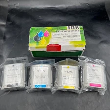 LIMEINK Cartridge 4-Pack H-10XL Black And H-82XL Yellow Blue Magenta Sealed