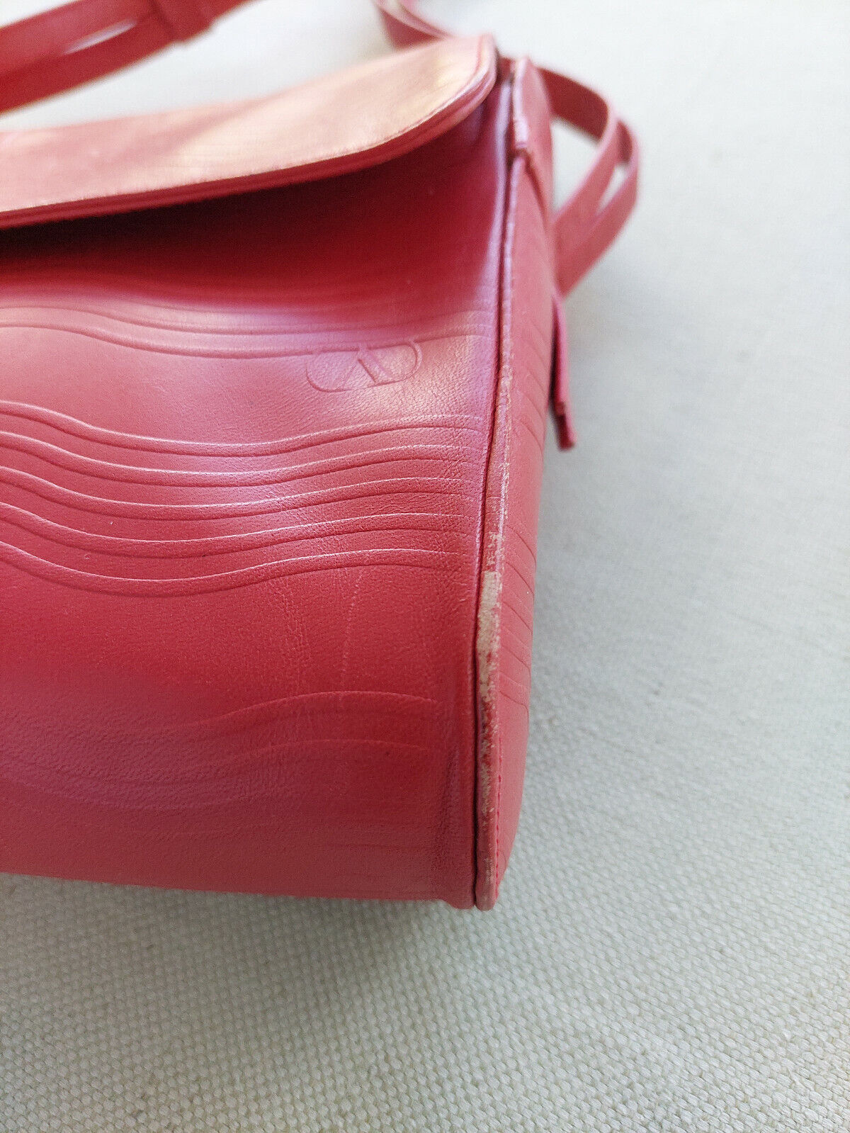 Valentino Red VRing Leather Shoulder Bag Dark red Pony-style calfskin  ref.912138 - Joli Closet
