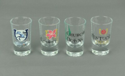 Tervis Kentucky Derby Shot Glasses Four 1.25oz Alcohol Cup Church Hill Downs 