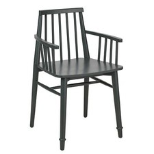 Queensbury Dining Chair with Arms Wooden Armchair in Bottle Green ASSEMBLED