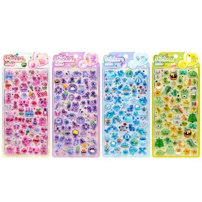 Embossed Animal Sticker Cartoon PVC Resin Sticker For Scrapbooking Notebook