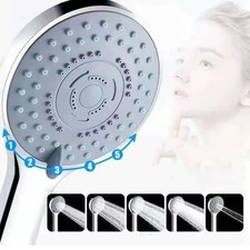 High Pressure Shower Head 5 Settings Handheld Shower Heads Spray With 5 FT Hose